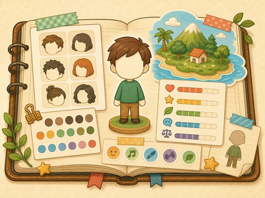 Tomodachi Life Mii creation guide illustration